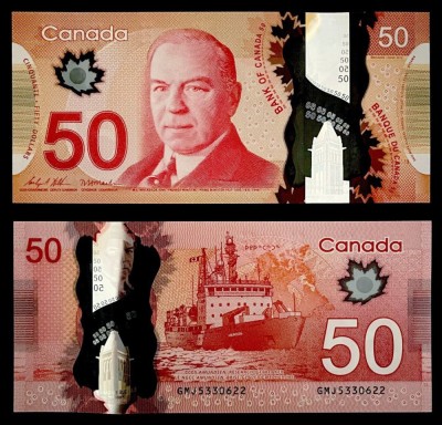 CANADA █ bancnota █ 50 Dollars █ 2012 █ P-109c █ POLYMER █ UNC █ necirculata foto