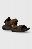 Keen sandale de piele Targhee III Open Toe barbati, culoarea maro