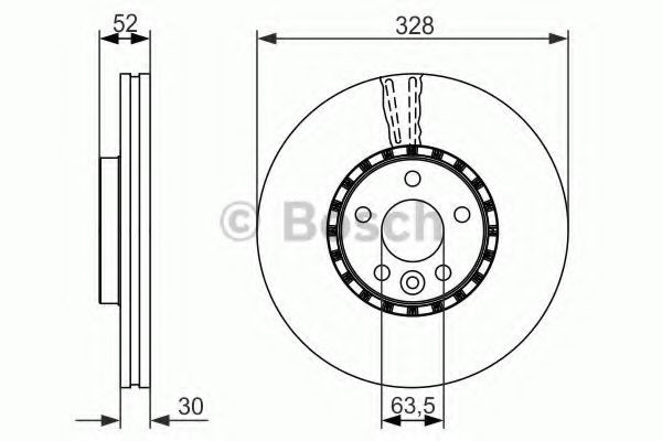 Disc frana VOLVO XC60 (2008 - 2016) BOSCH 0 986 479 621