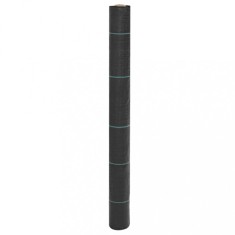 vidaXL Membrană antiburuieni, negru, 1x50 m, PP