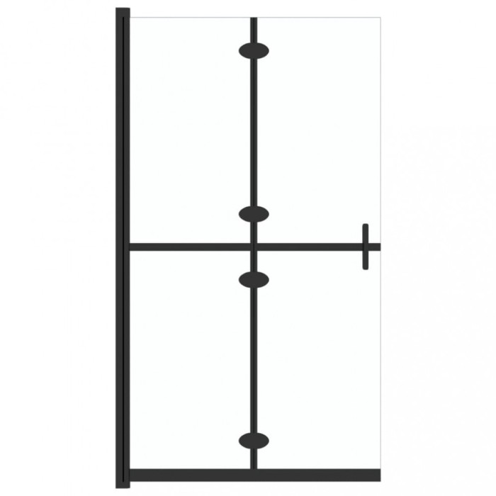 Perete de duș walk-in pliabil 110x190cm sticlă ESG transparentă