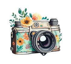 Sticker decorativ Camera Foto, Multicolor, 61 cm, 5863ST foto