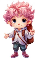 Sticker decorativ, Zana, Roz, 90 cm, 8393ST-4 foto