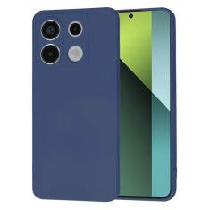 Husa premium pentru xiaomi redmi note 13 pro 5g / poco x6 - softflex, microfibra, navy blue foto