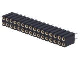Conector şiruri pini soclu mamă 32 pini 2x16 THT 2,54mm CONNFLY aurit drept