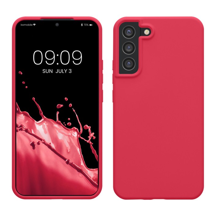 Husa Kwmobile pentru Samsung Galaxy S22 Plus, Silicon, Roz, 56761.238