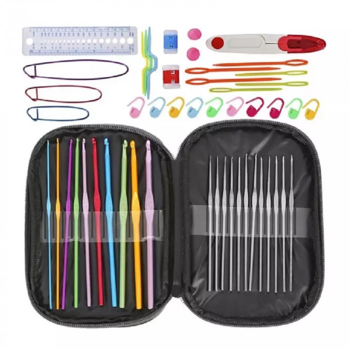 Set de accesorii pentru crosetat, Gonga&reg; Multicolor 50