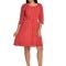 Rochie Rosie Dama cu Buline Albe - S