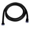 Furtun Duș, Oțel, Spiralat, Culoare Neagră, 1/2&quot;, Lungime 1.5m