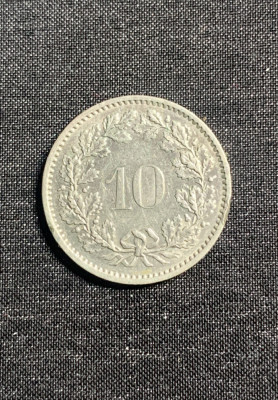 Moneda 10 rappen 1976 Elvetia foto