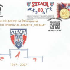 |Romania, LP 1766a/2007, 60 ani Clubul sportiv al Armatei "STEAUA", FDC nelistat