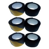 Set 6 x Banda Antialunecare 50mm x 5m, Galben/Negru, PVC, Aderenta PVC/Plastic/Aluminiu/Otel, -20+80&deg;C