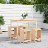 VidaXL Set mobilier de bar pentru grădină, 5 piese, lemn masiv de pin