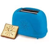 Prajitor de paine, Esperanza, Plastic, 750W, EKT003B Smile, 1 treapta de prajire, Albastru