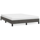 Cumpara ieftin Cadru de pat fara saltea, gri inchis, 140x200 cm, catifea