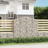 Cosuri gabion arcuite 5 buc, 200x50x180/200 cm, fier galvanizat GartenMobel Dekor, vidaXL