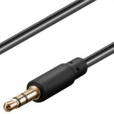 Cablu audio Jack 3.5 mm - 3.5 mm 90 grade contacte aurite 0.5m Goobay