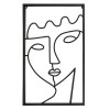 Tablou Metalic Fata Neagra 31x2x50cm - Decoratiune Perete Moderna, Debitata Laser, Design Feminin Abstract