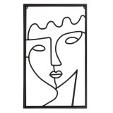 Tablou Metalic, Față Feminină, Culoare Negru, Dimensiuni 31x2x50cm