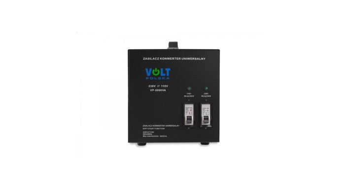 Volt Polska Convertor universal de tensiune AC-AC 5000, 230VAC/110VAC