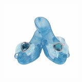 Pantofi Printesa pentru copii, Marime 27, Bleu glitter si Inima Yupy&reg;