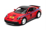 Macheta Porsche 911 rallye editie cu grafica speciala scara 1/32-38 rosu
