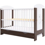 Cumpara ieftin Patut copii din lemn Hubners Calisto Unicorn 120x60 cm maro cu sertar