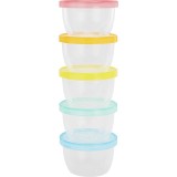 Badabulle Maxi Fun Colors castron cu capac 5x250 ml