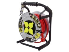 Prelungitor alimentare KEL 3x2,5mm2 4 prize 20m 16A gumă roșie