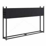 Outsunny Suport pentru lemne 202 x 25 x 113 cm, cu husă Oxford 600D, cadru din oțel, capacitate 500 kg, Negru | Aosom Romania