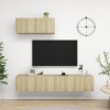 VidaXL Comode TV, 3 piese, stejar sonoma, PAL