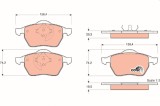 TRW GDB1376 COTEC set placute frana,frana disc