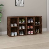 vidaXL Bancă de pantofi, stejar fumuriu 103x30x55 cm lemn prelucrat