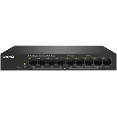 Router 8 porturi PoE+, 1 port WAN, Gigabit, Web Management - TENDA TND-G0-8G-POE SafetyGuard Surveillance foto