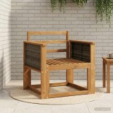vidaXL Canapea Medie pentru Exterior Lemn Solid de Acacia natural 3438823