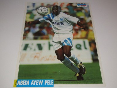 Poster fotbal - jucatorul ABEDI PELE (Olympique de MARSEILLE) foto