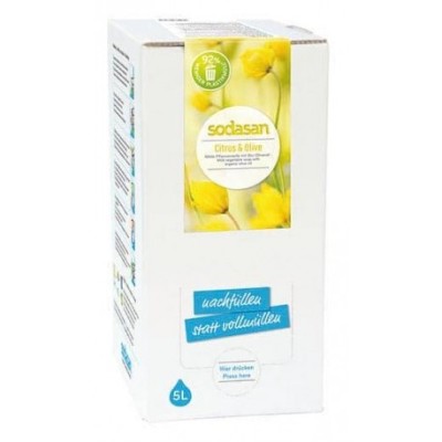 Sapun lichid gel de dus bio citrice masline 5L Sodasan foto