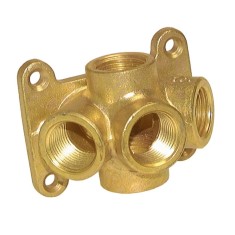 Aer comprimat Alamă 5er Priză de perete 1/2&quot; Filet interior