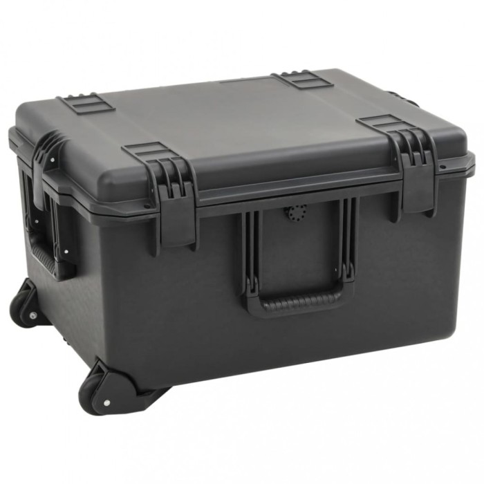 vidaXL Carcasă de transport portabilă, negru, 62,5x49,5x37 cm, PP
