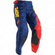 Pantaloni motocross copii Thor Pulse Aktiv culoare albastru/rosu/galben marime 2 Cod Produs: MX_NEW 29031445PE foto