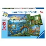 Puzzle Farmecul Dinozaurilor, 3X49 Piese, Ravensburger