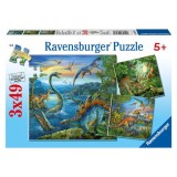 Cumpara ieftin PUZZLE FARMECUL DINOZAURILOR, 3x49 PIESE, Ravensburger