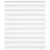 Jaluzea tip zebra alb lățime țesătură 120,9 cm poliester