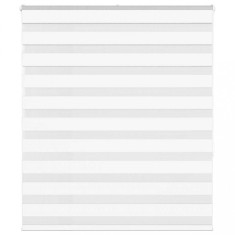 vidaXL Jaluzea tip zebra alb lățime țesătură 120,9 cm poliester