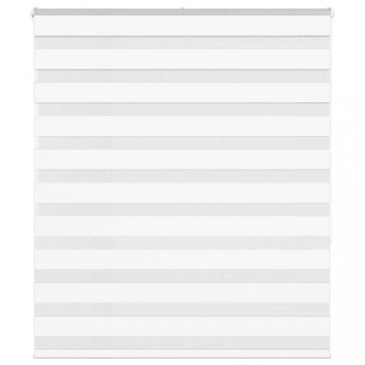 Jaluzea tip zebra alb lățime țesătură 120,9 cm poliester foto