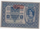 AUSTRIA UNGARIA 1000 COROANE KRONEN 1902 SUPRATIPAR DEUTSCHEOSTEREICH 2 II Auflage VF