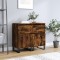 Gossi servante, 2 buc., stejar fumuriu, 40x35x70 cm, lemn prelucrat