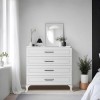 Comoda Adore Counry, 3 sertare, Alb, 90 x 89 x 45 cm