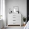 Comoda Adore Counry, 3 sertare, Alb, 90 x 89 x 45 cm