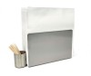 Suport Servetele Inox cu Suport Scobitori - 16x9 cm, Solutie 2-in-1